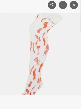 Savage X Fenty Lined & Laced Stay-up Thigh-High Stockings Roasted Red M/L NEW